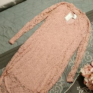 No Boundaries 1X Pink Lace Dress